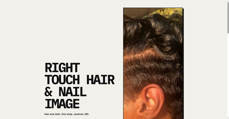 Preview of the Right Touch Hair and Nail Image demo website